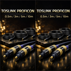 CBL TOSLINK 5m fiber optic cable της Pro.fi.con black οικονομικό καλώδιο οπτική ίνα πολυκάναλου ψηφιακού ήχου